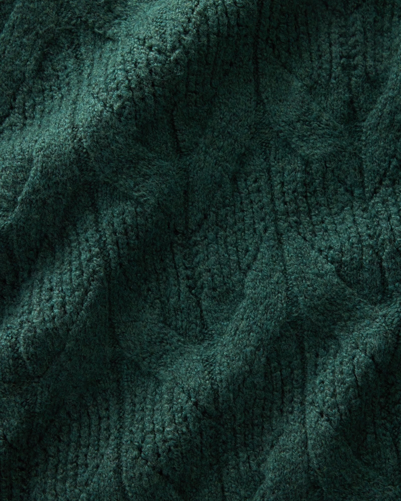 Organic Cotton Blend Cable Knit Mockneck Sweater - thumbnail 5