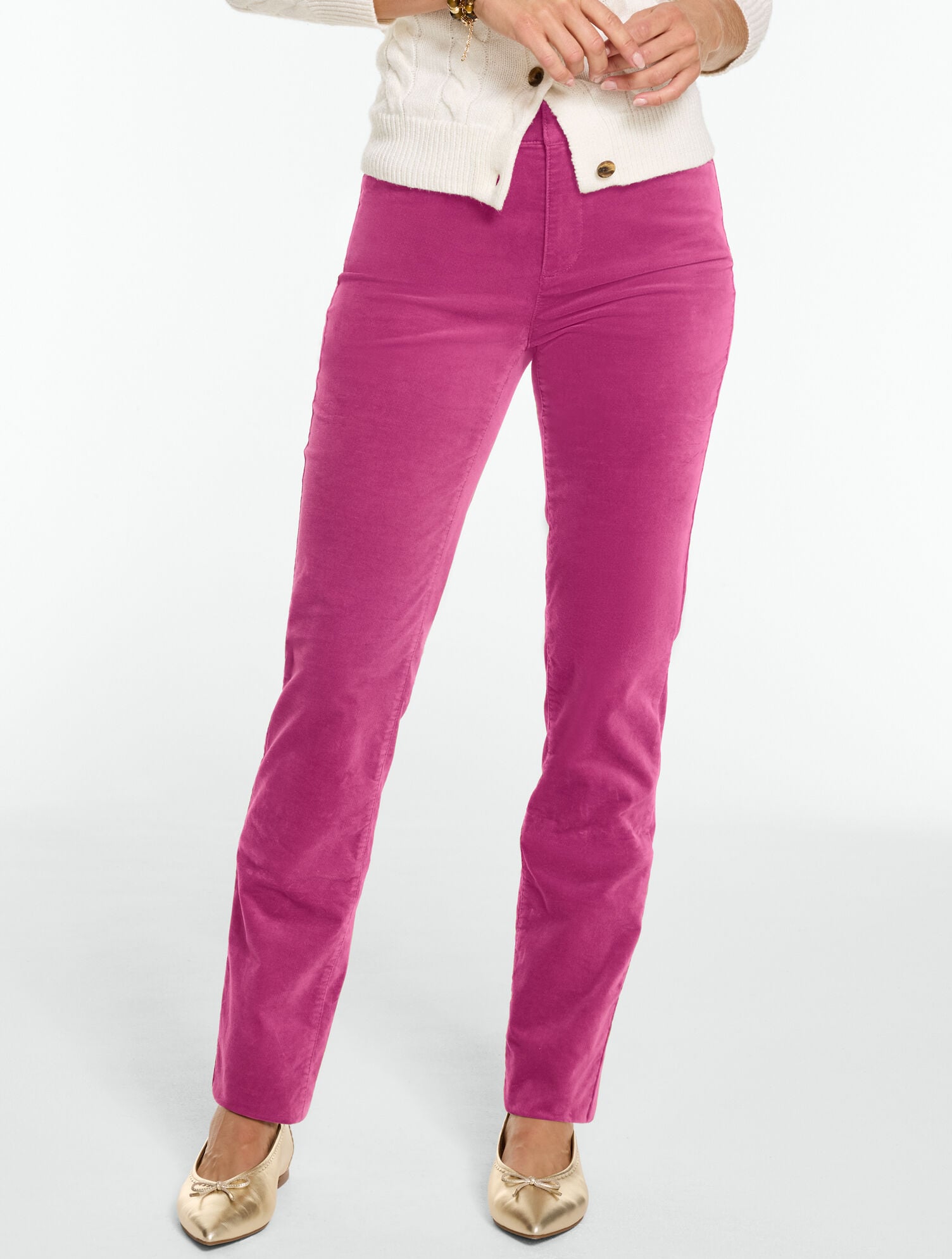 Velveteen Straight Leg Pants