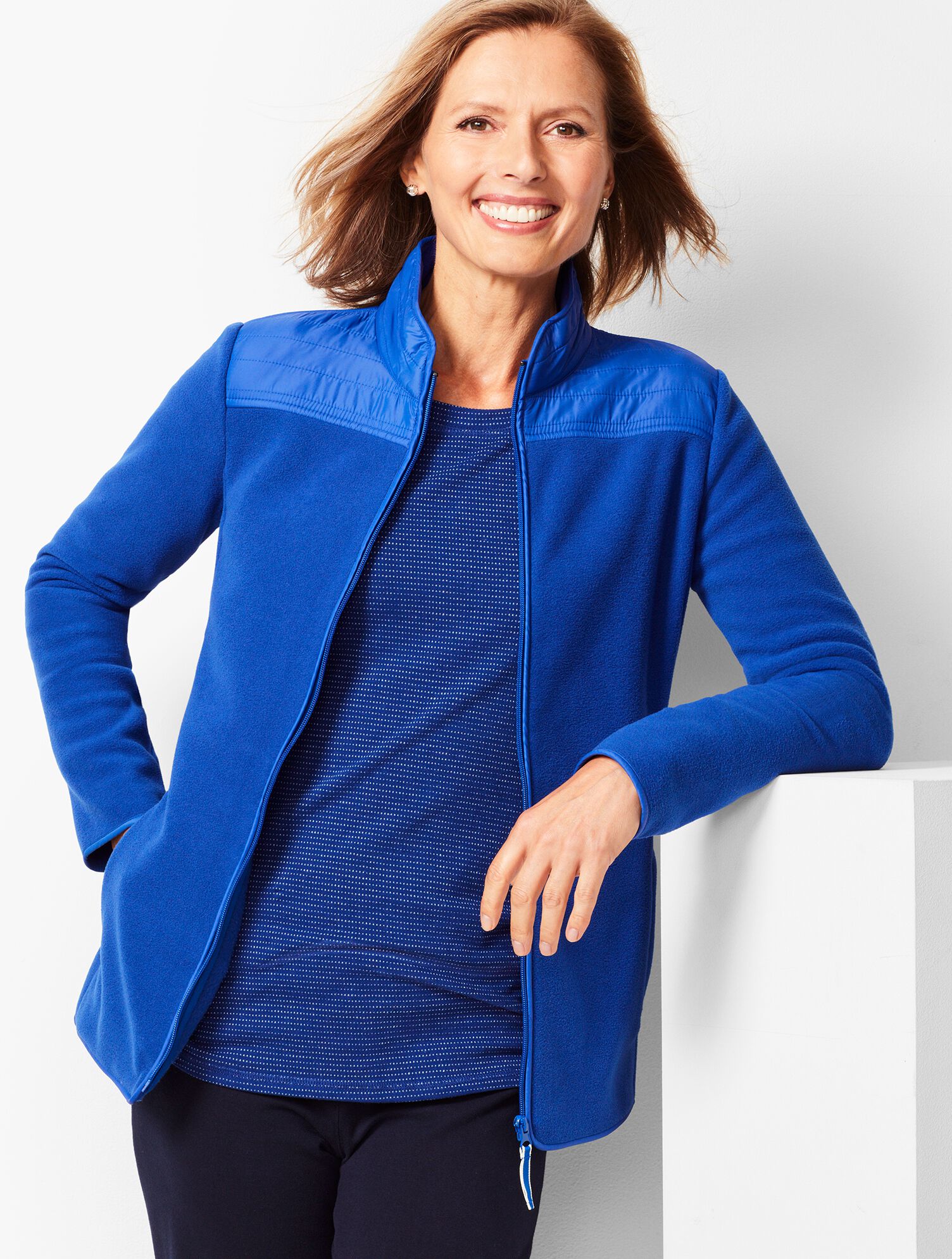 Solid Polar Fleece Jacket