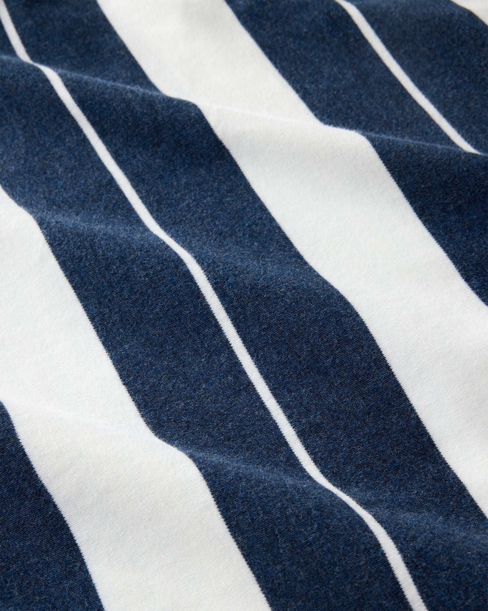 Organic Cotton Interlock Stripe Johnny Collar Top
