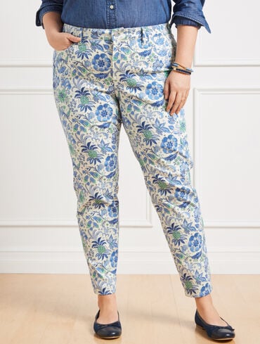 Slim Ankle Jeans - Whimsical Floral