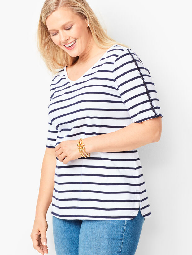 Plus Size Crochet-Detailed Top