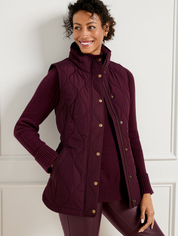Quilted Long Vest