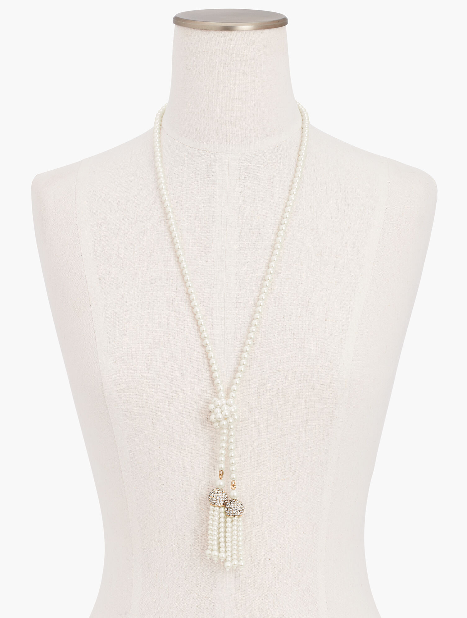 Double Tassel Pearl Necklace