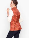 Equestrian Print Quilted Vest