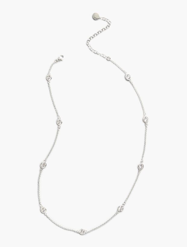 Delicate Glass Necklace - Sterling Silver
