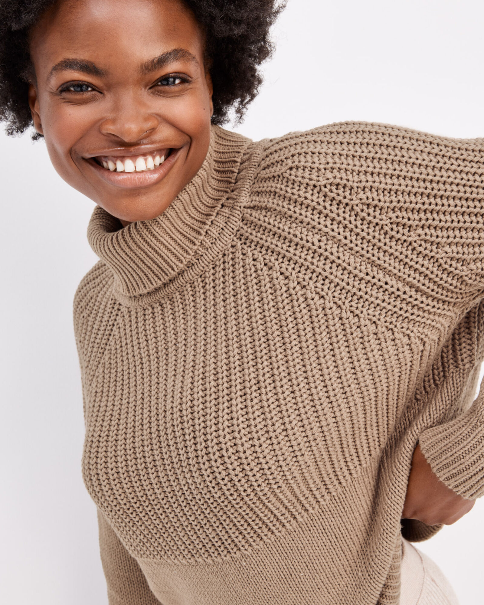 Double-Stitch Turtleneck Sweater