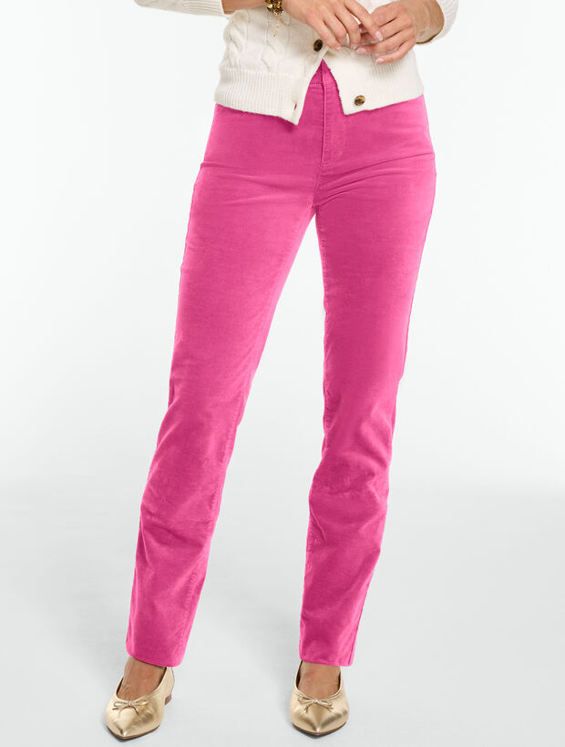 Velveteen Straight Leg Pants