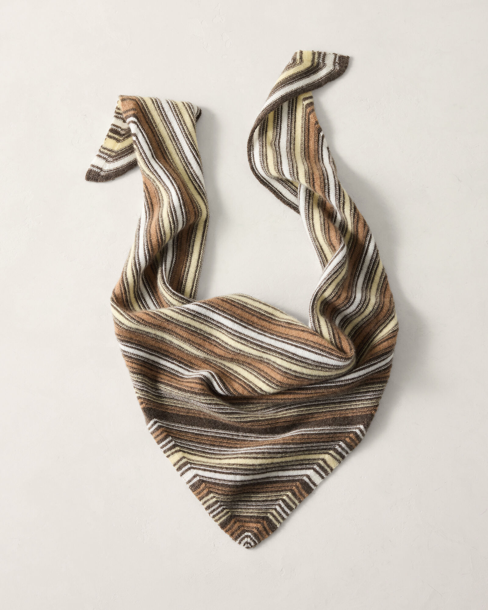 Cashmere Striped Triangle Scarf