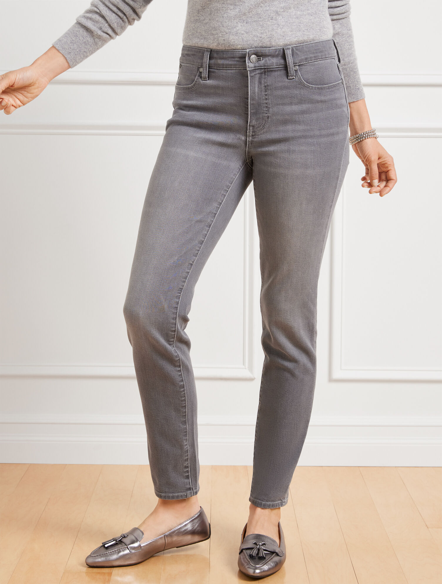 Slim Ankle Jeans - Greystone Wash - Curvy Fit