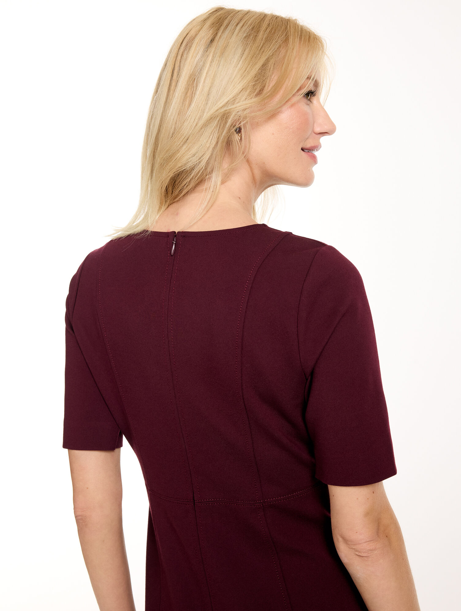 Polished Ponte Fit & Flare Dress - thumbnail 3