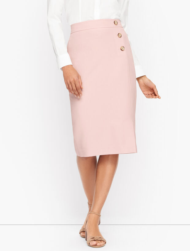 Twill Pencil Skirt