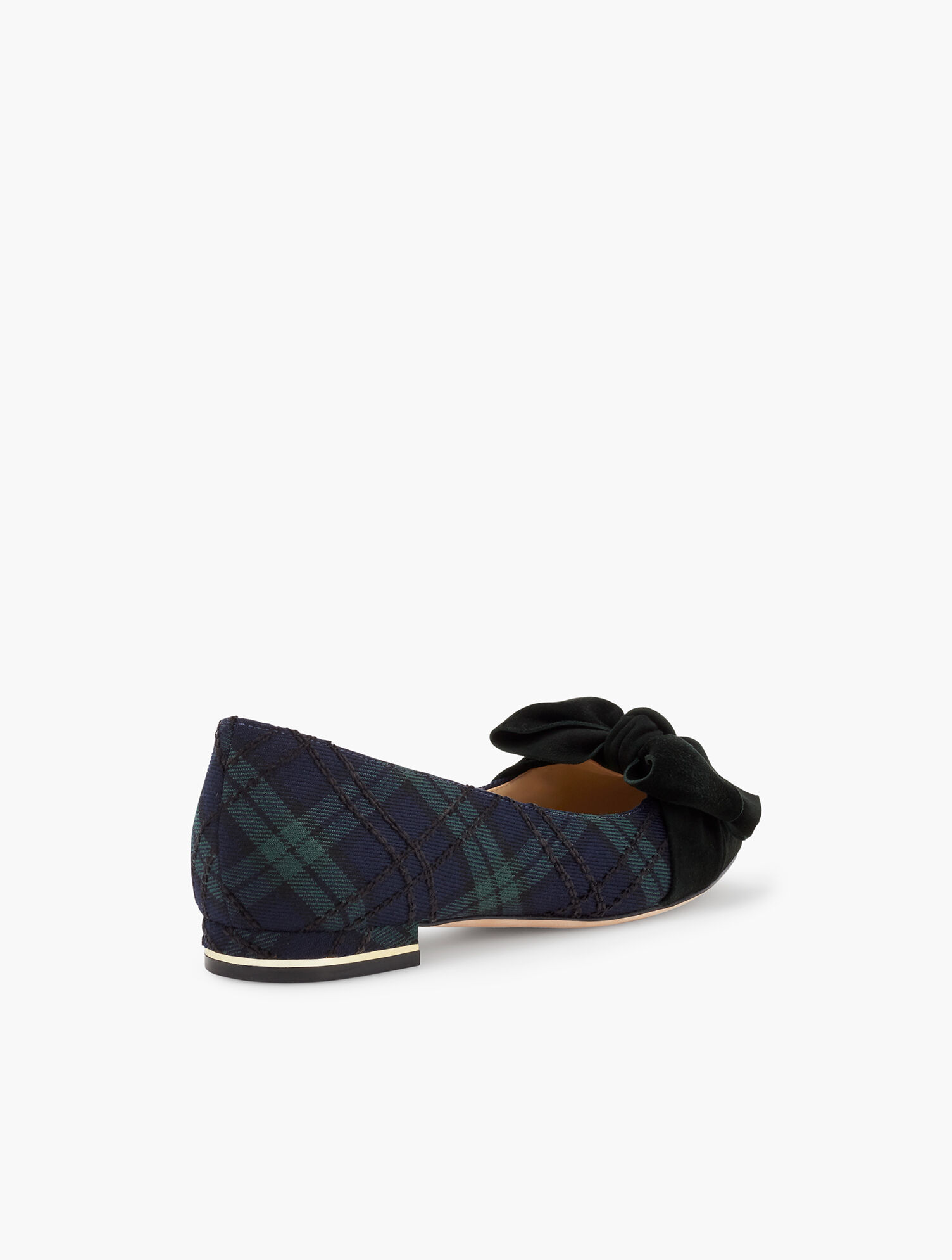 Edison Wrapped Bow Flats - Black Watch Plaid