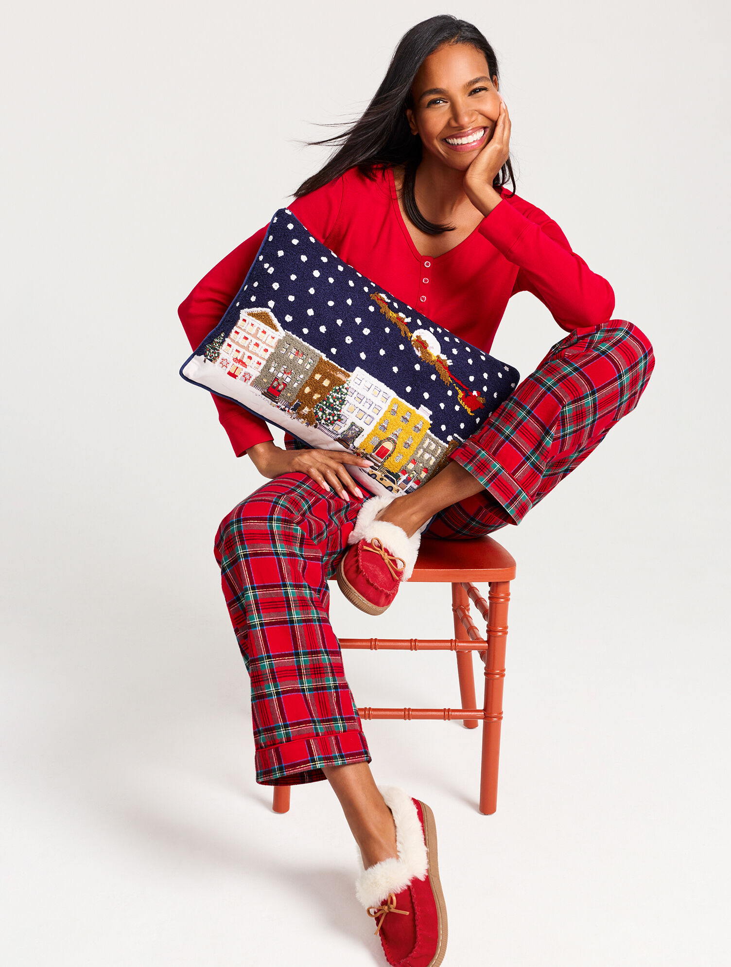 Happy Holidays Lumbar Pillow