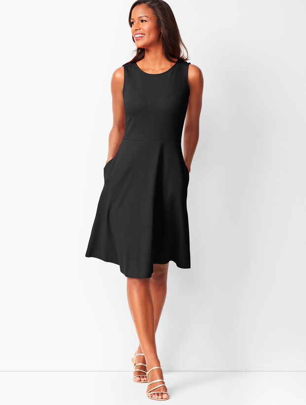 Edie Knit Fit &amp; Flare Dress - Solid