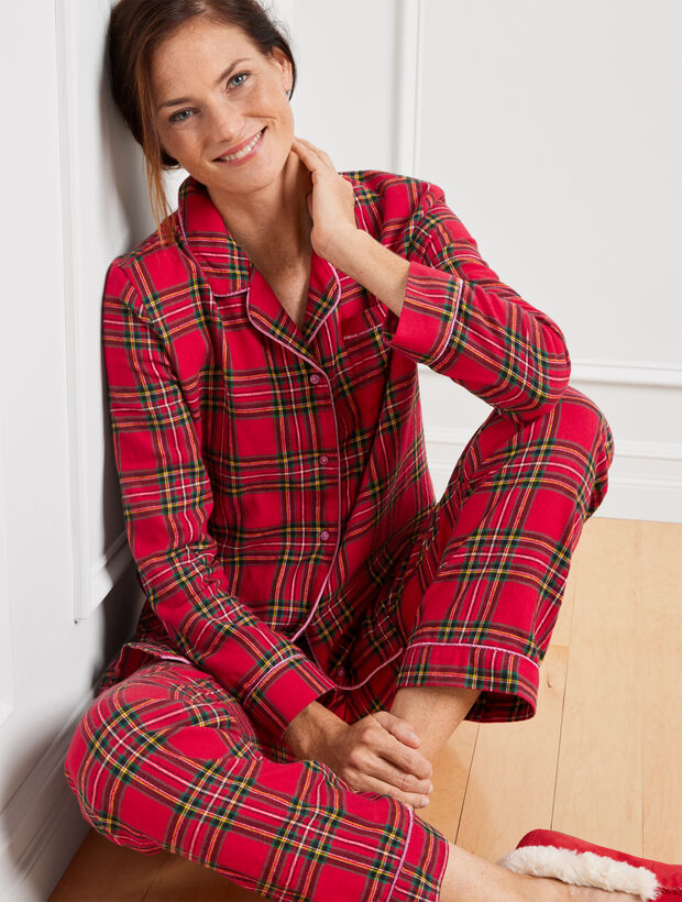 Christmas Pajamas Talbots Womens Pajamas Tartan Talbots Flannel