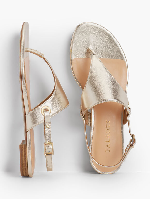 Keri Triangle Sandals - Metallic