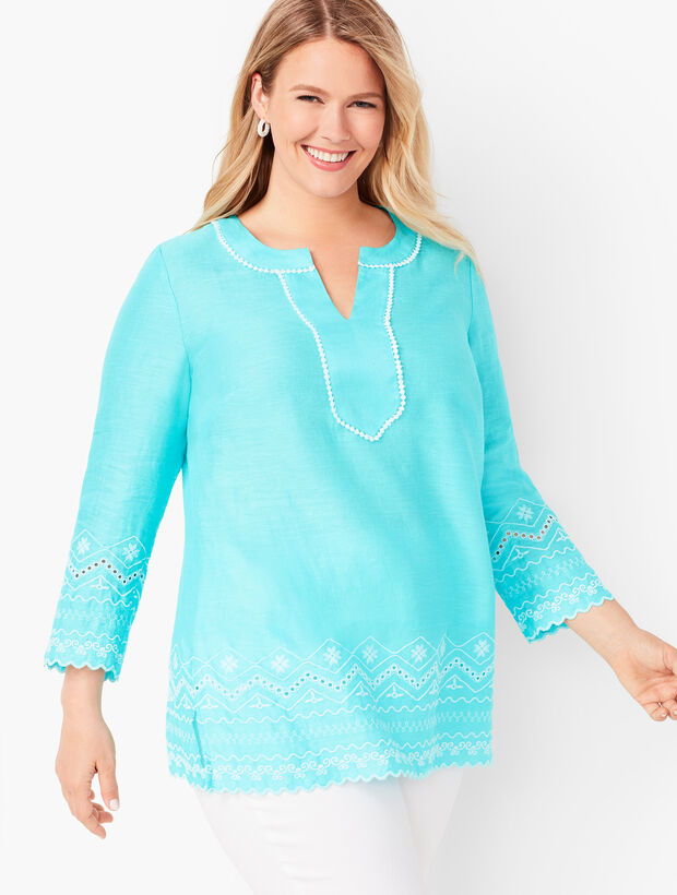 Plus Size Embroidered Tunic