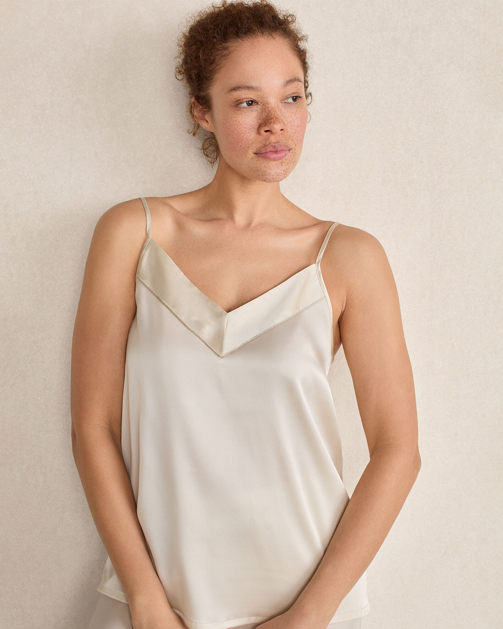 Washable Silk Double V Sleep Cami - image 3