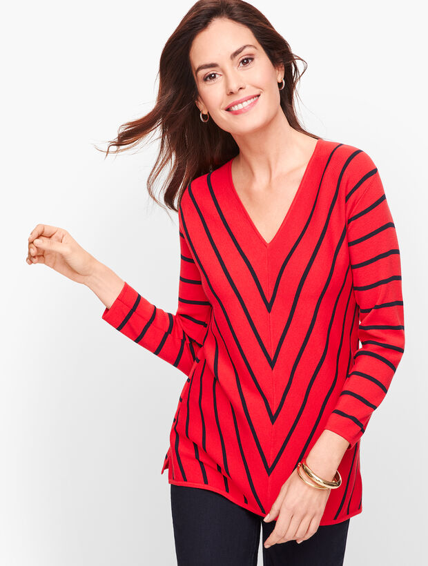 Bias Stripe Sweater