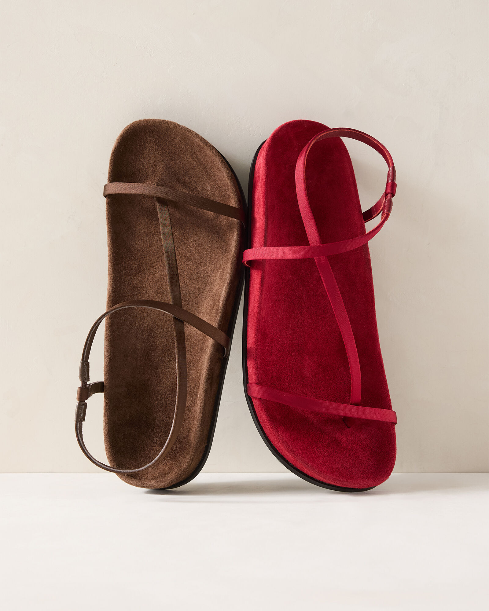 Satin Strappy Wrap Around Sandals - thumbnail 3