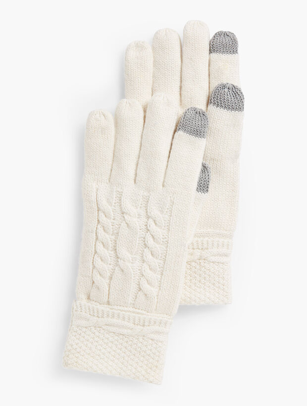 Cable Stitch Touch Gloves