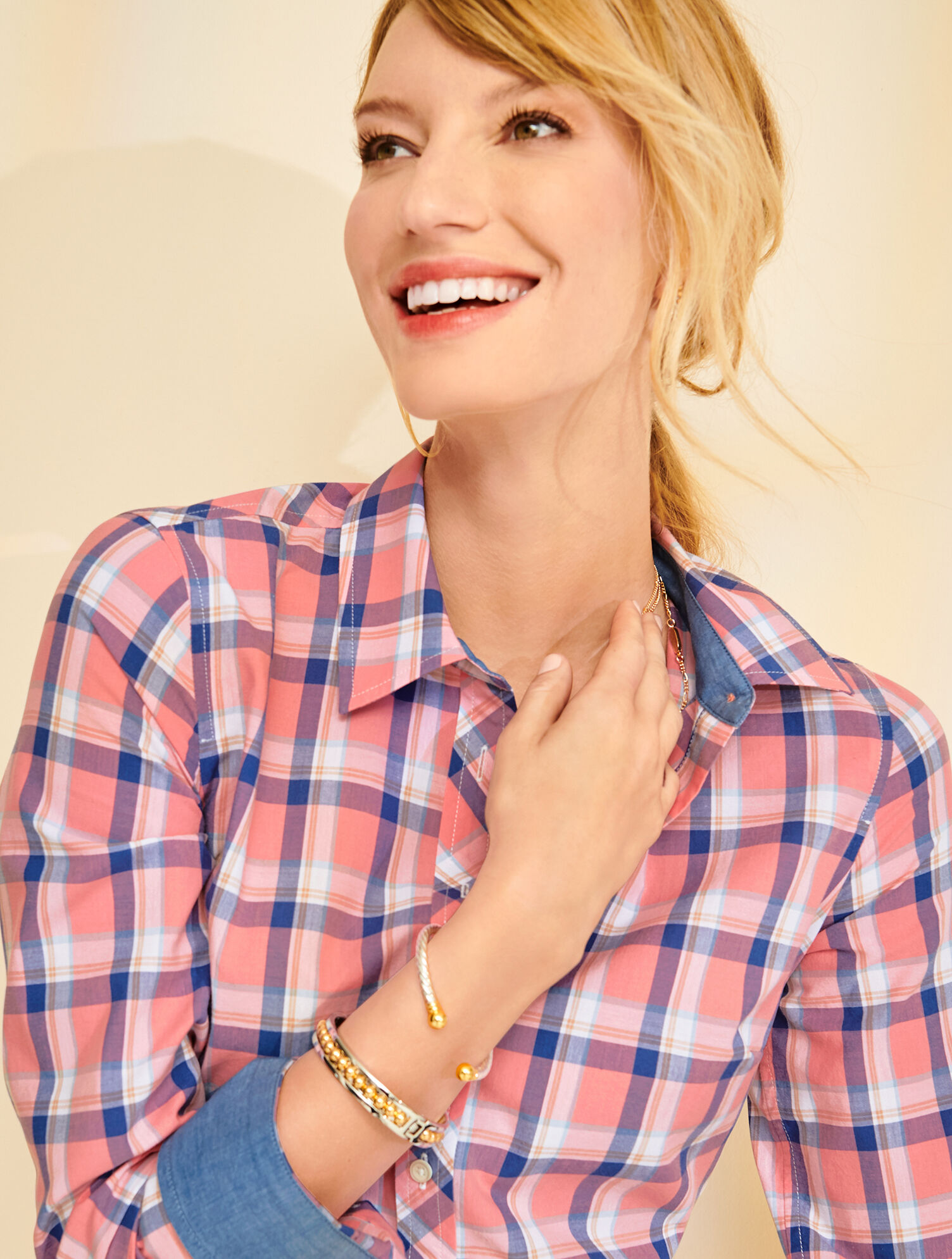Classic Cotton Shirt - Crisp Plaid