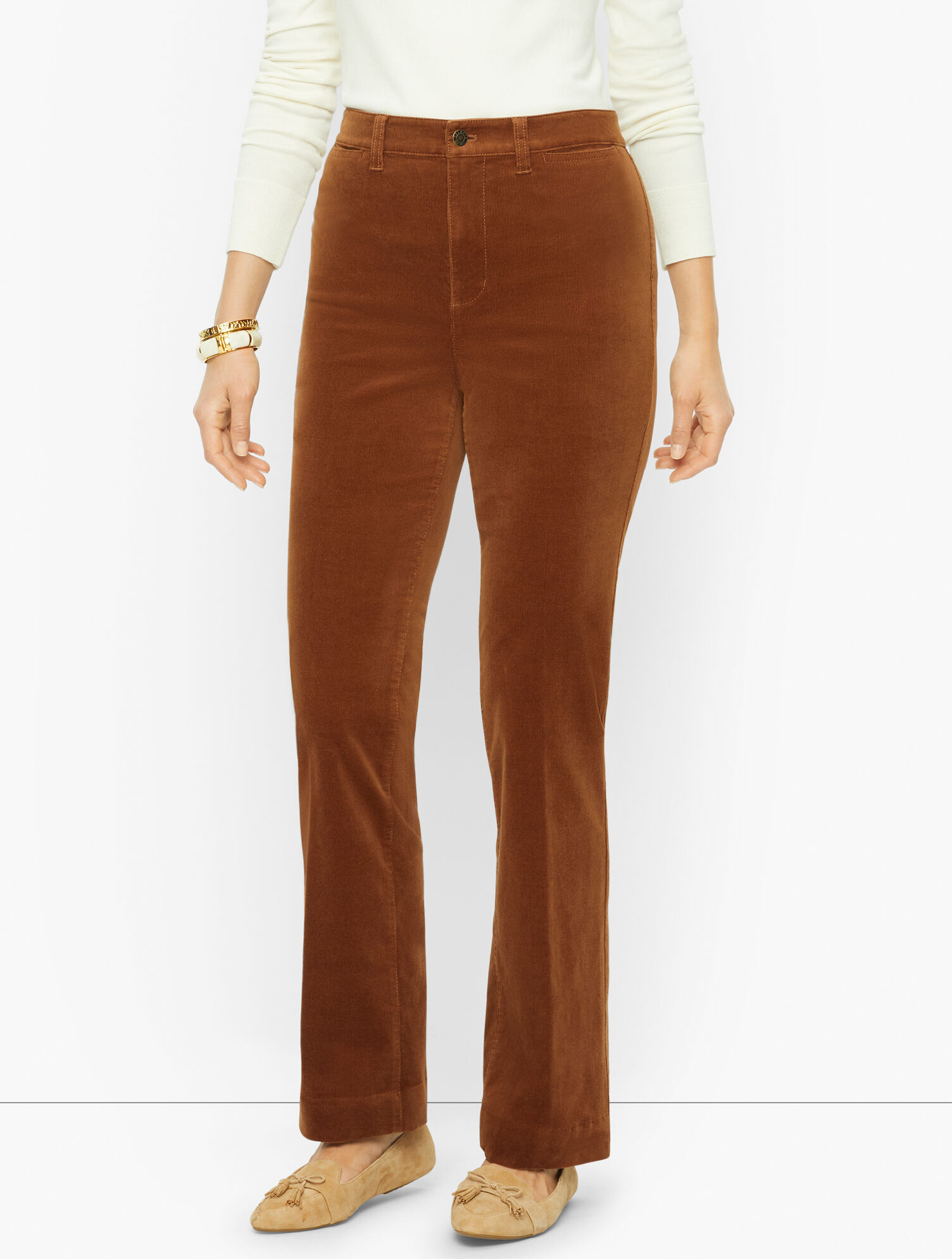 Stretch Corduroy Barely Boot Pants Talbots