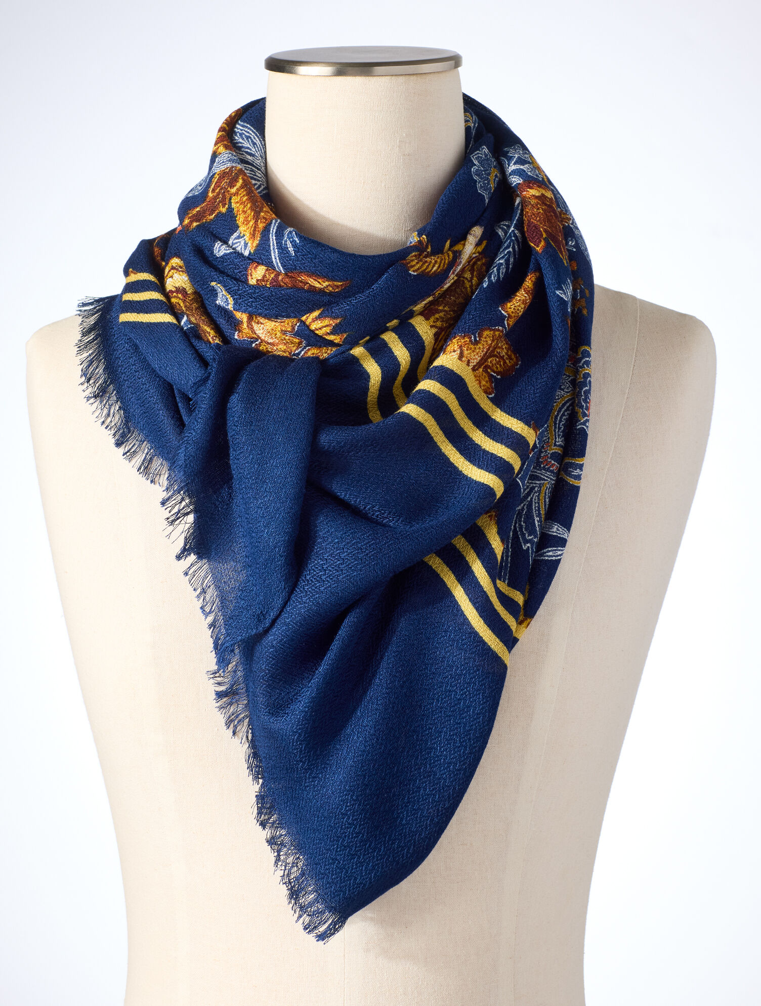 Etched Toile Oblong Scarf