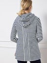 Vale Stripe Classic French Terry Hooded Jacket