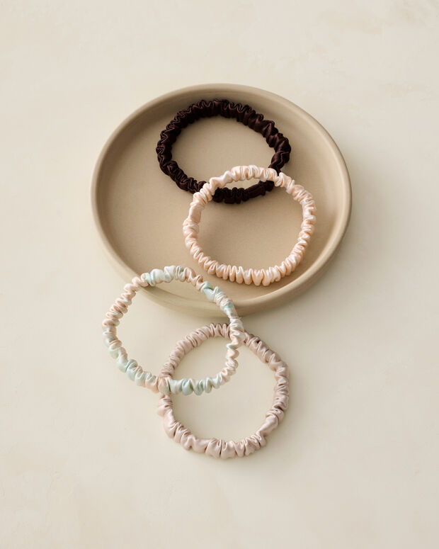 Washable Silk Hair Ties &mdash; Multi