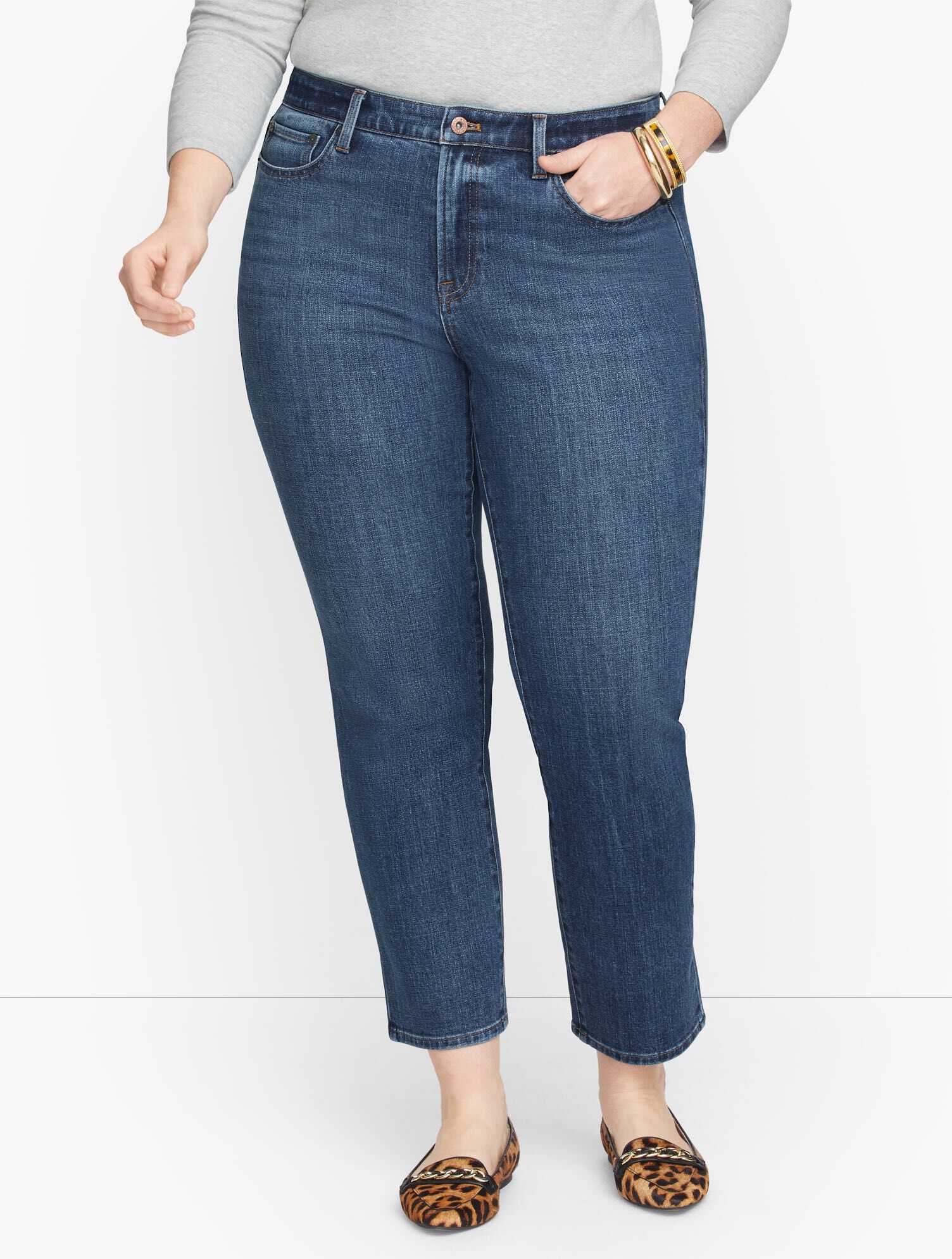 Plus Size Exclusive Modern Ankle Jeans - Pier Wash - Curvy Fit
