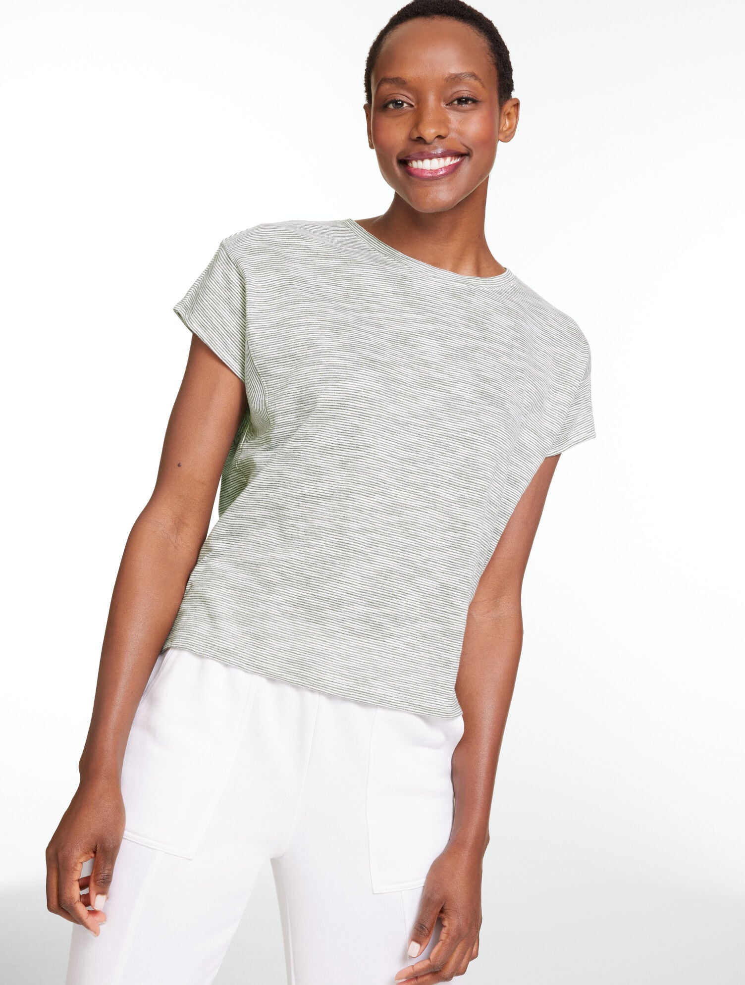 Short Sleeve Crewneck Tee - Pieced Stripe