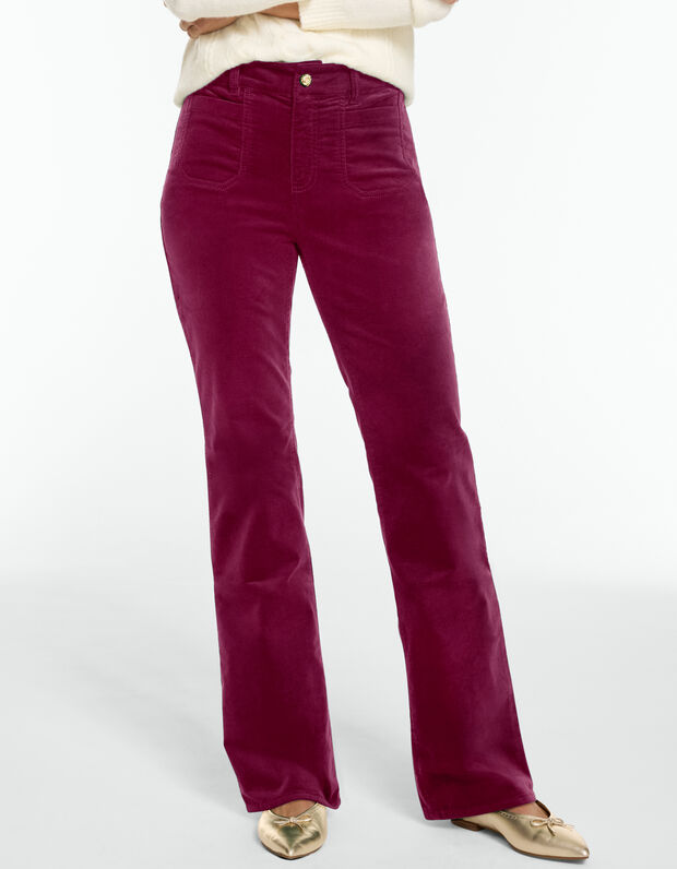 Velveteen Patch Pocket Bootcut Pant