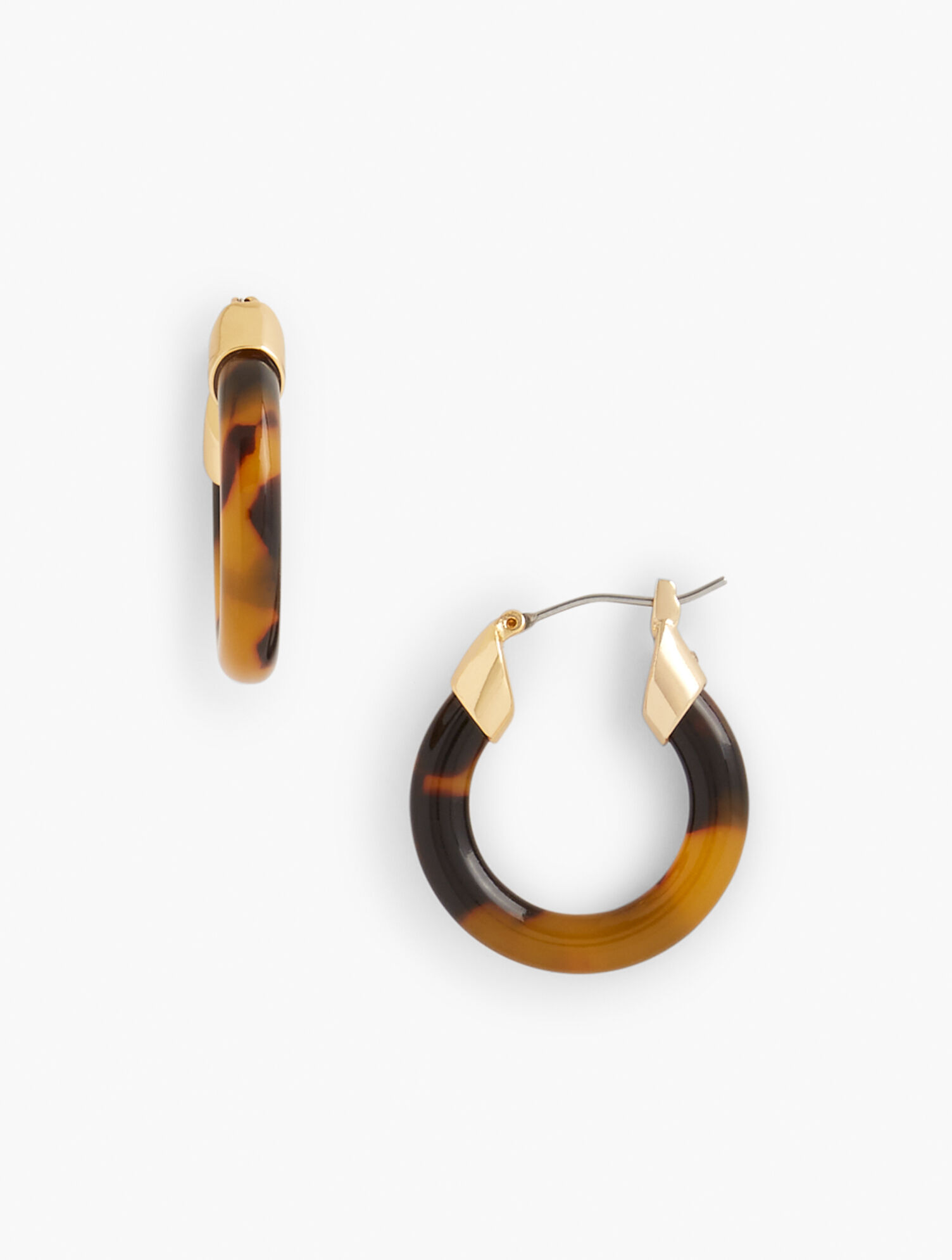 Tortoiseshell Hoop Earrings