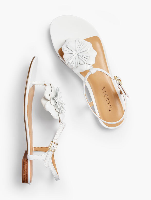 Keri Flower Sandals - Solid