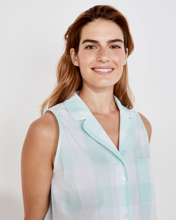 Organic True Cotton Gingham Sleep Shirt Haven Well Within