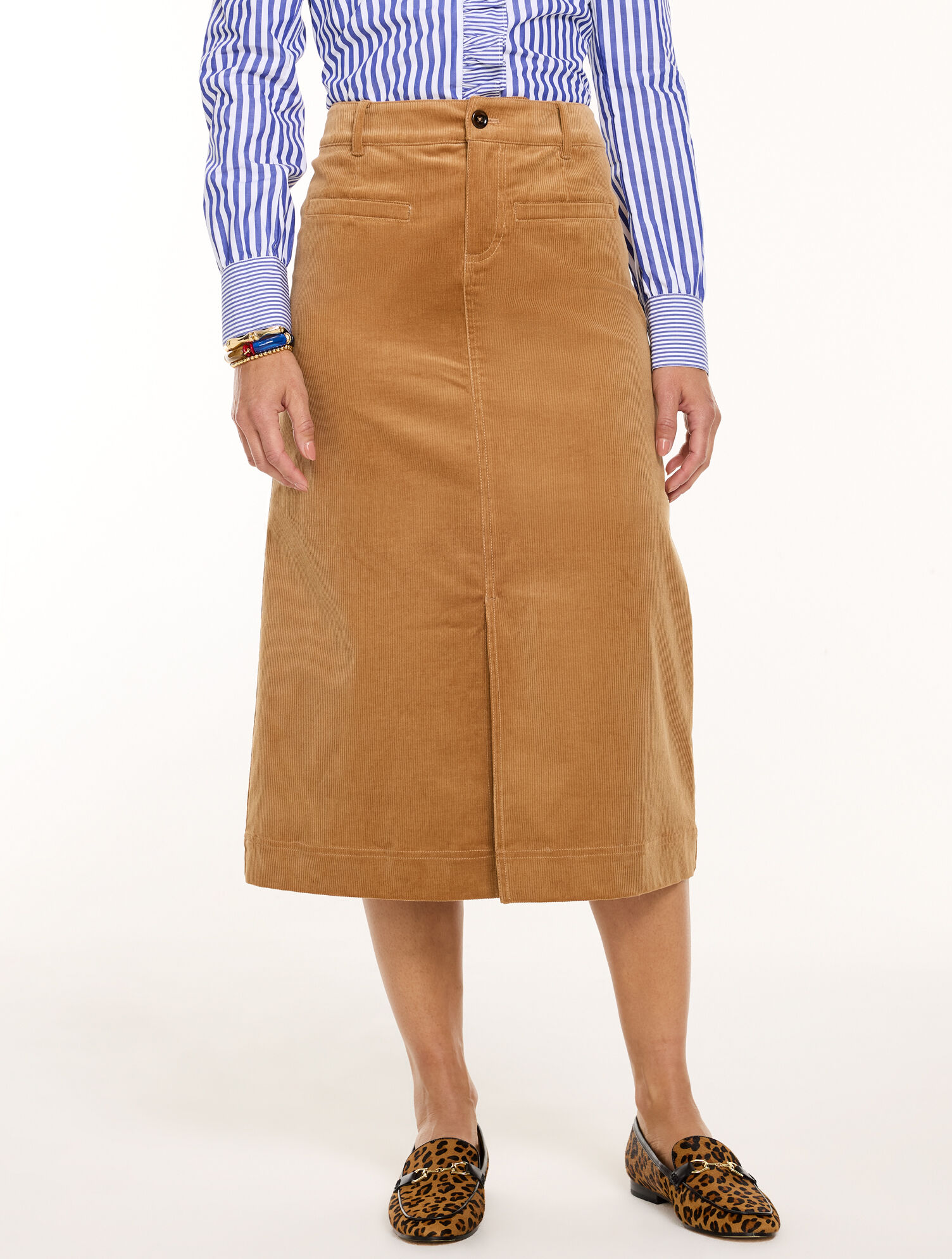 Corduroy Midi Skirt