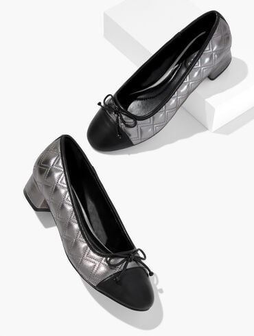Gabriel Quilted Metallic Nappa Pumps