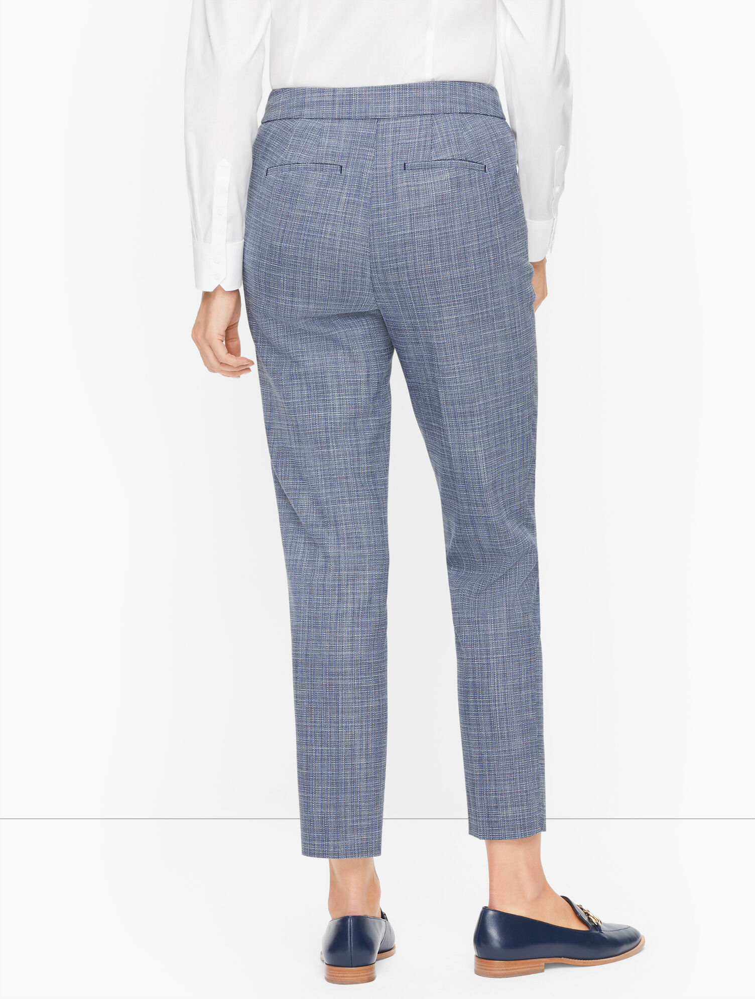 Blended Tweed Slim Ankle Pants