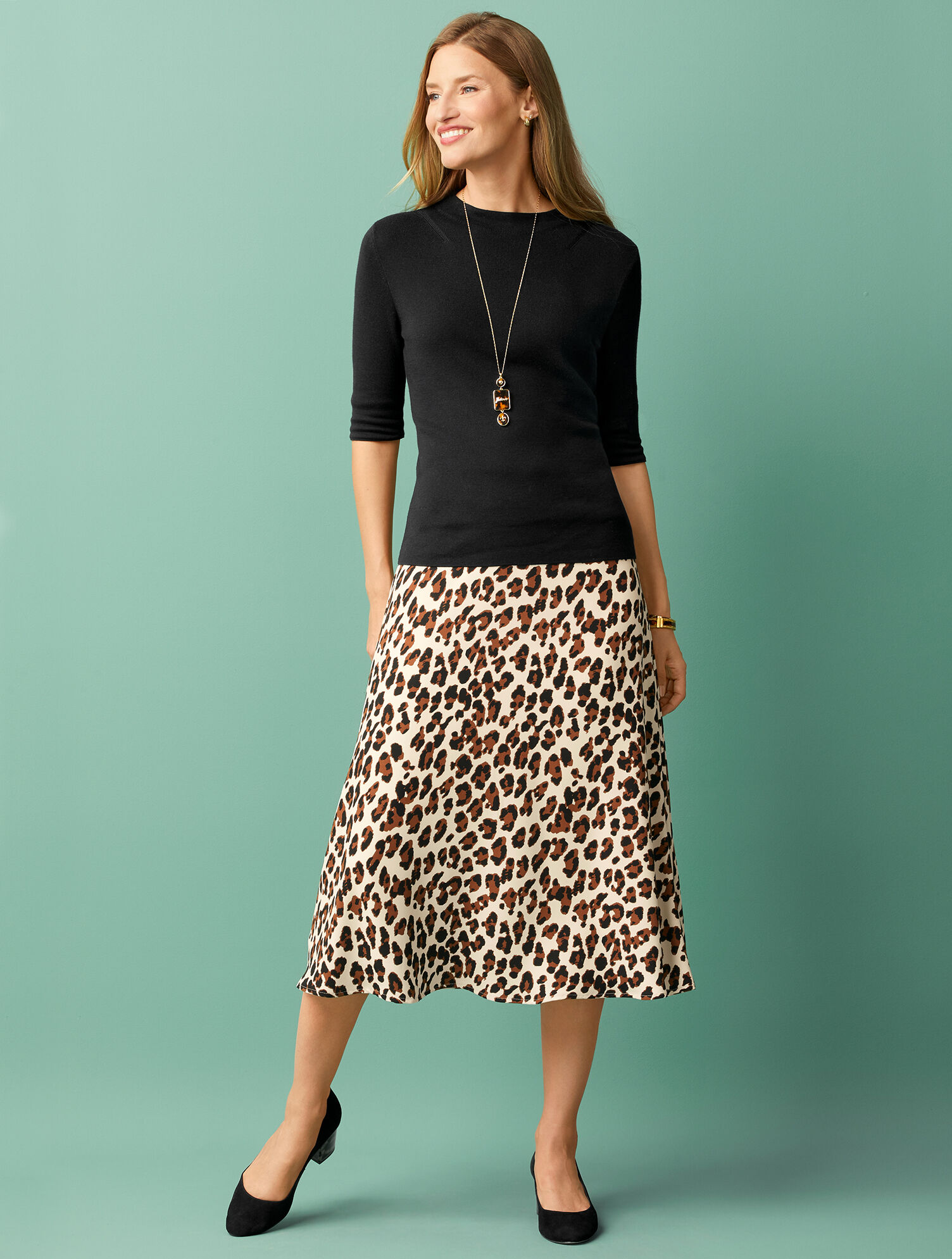 Midi Skirt - Leopard Print