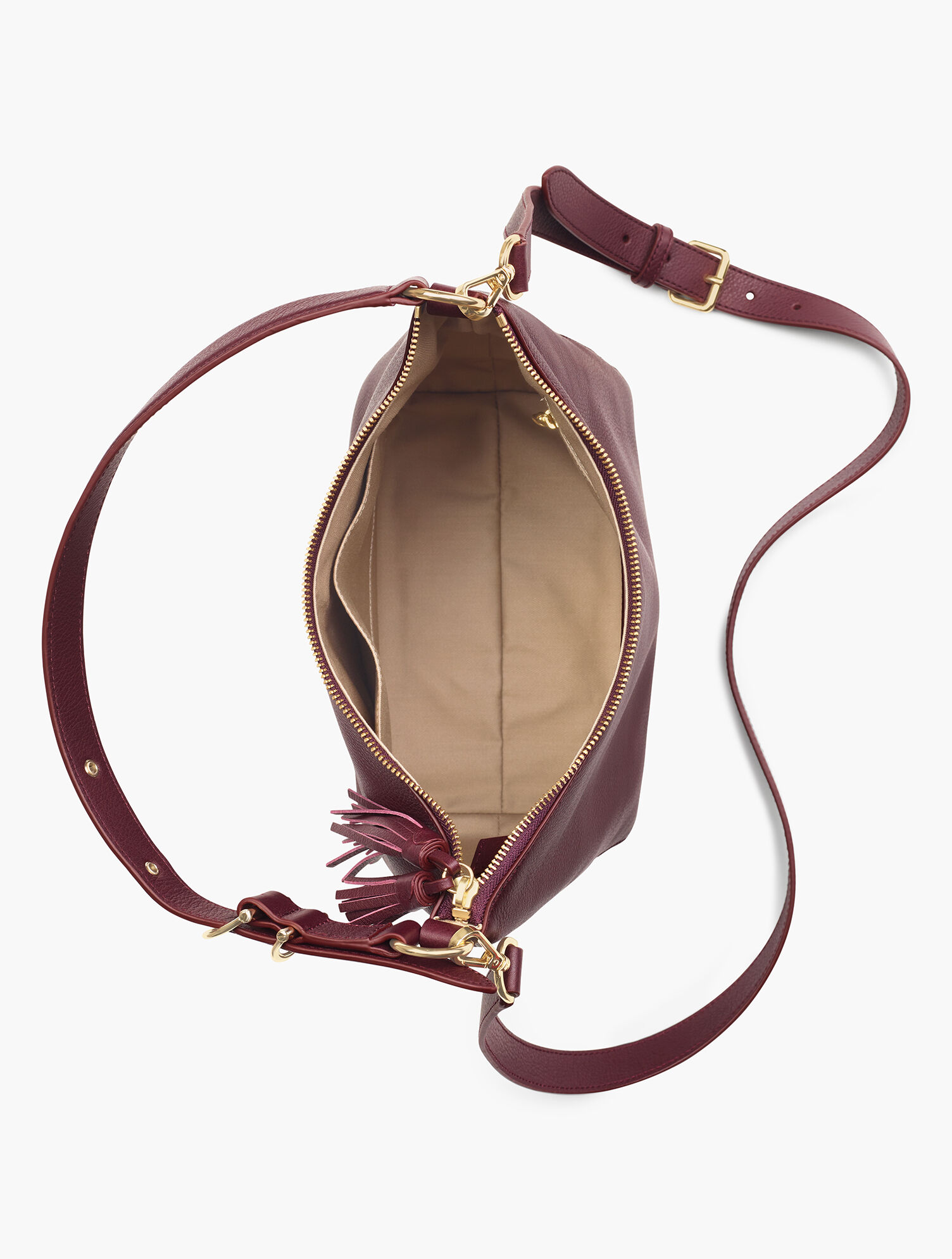 Pebbled Leather Hobo Bag