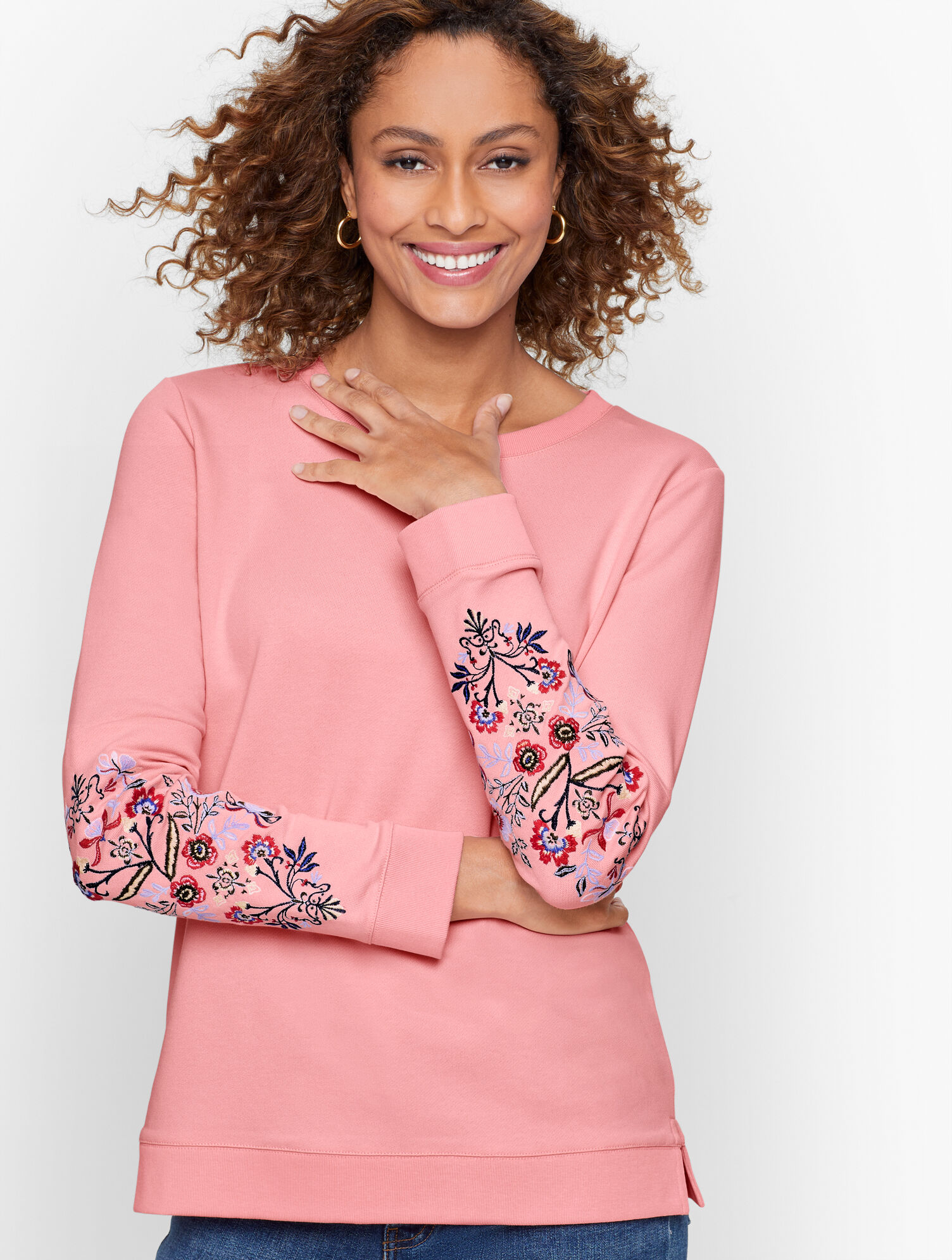 Embroidered Crewneck Sweatshirt