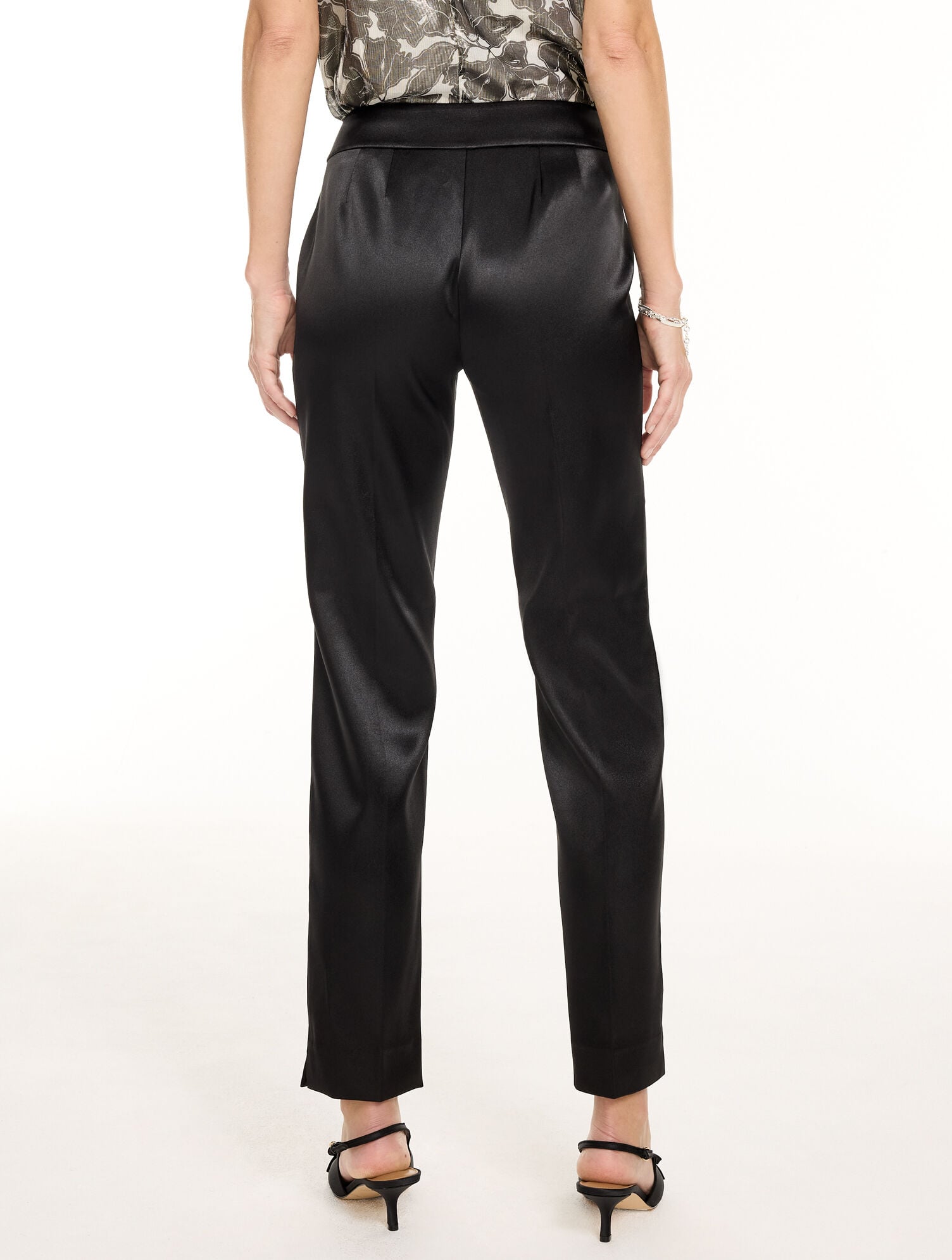 RSVP Satin Slim Leg Pants - thumbnail 3