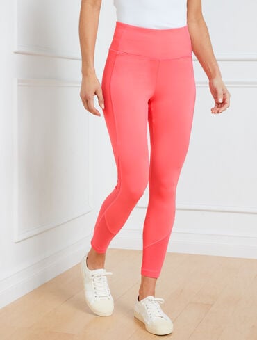 Performance Interlock Mesh Block Leggings