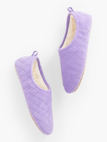 Skye Quilted Slippers - Brushed Flannel
