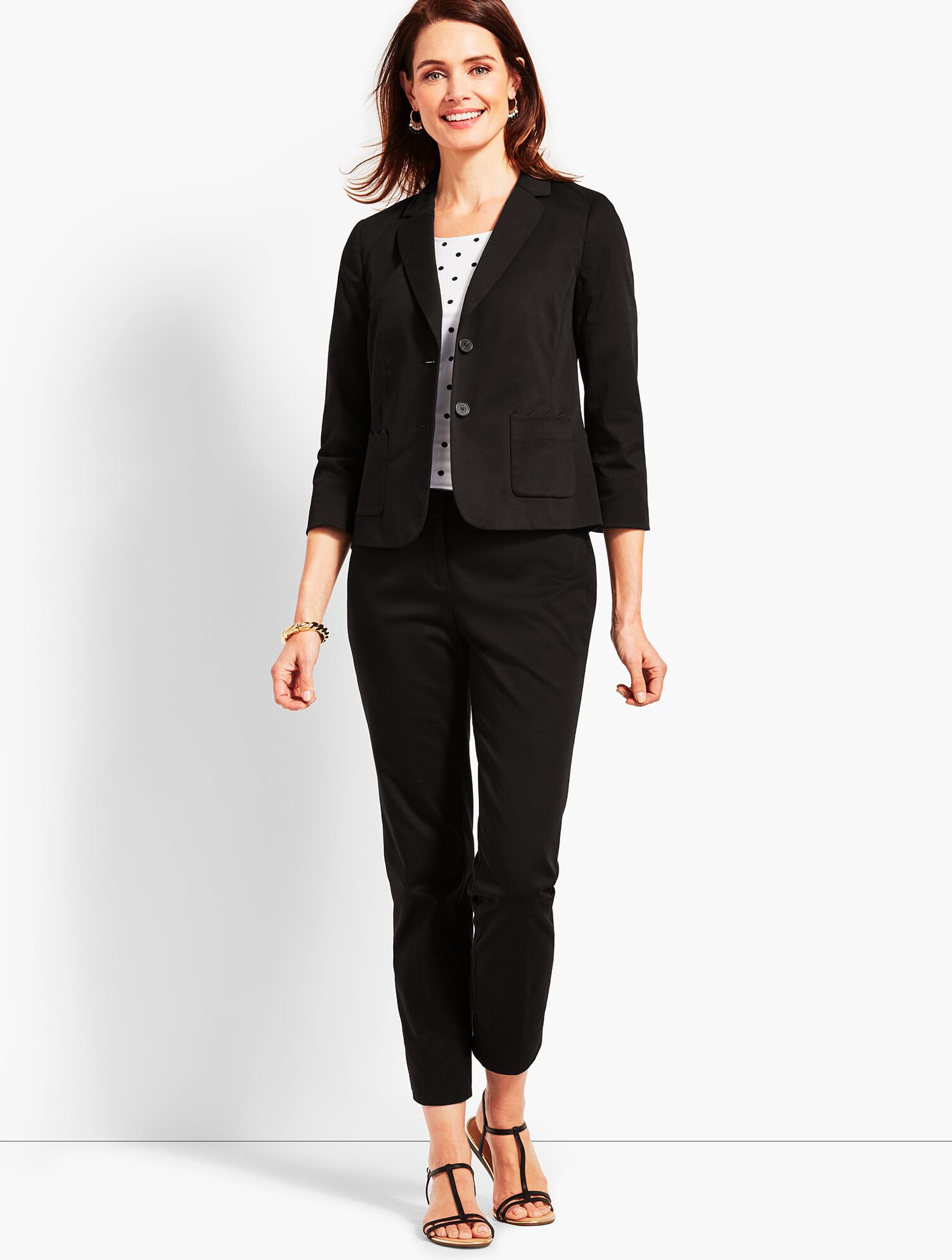 Textured Sateen Blazer
