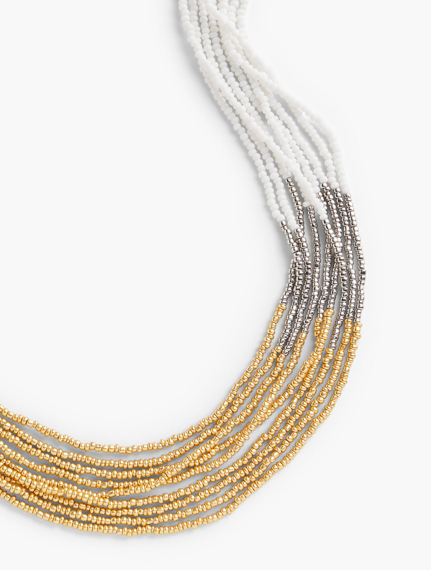 Long Multi-Strand Beaded Necklace