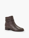 Tish Wrap Tie Pebbled Leather Ankle Boots