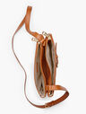 Soft Pebble Leather Double Zip Crossbody Bag